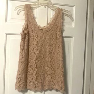 Lacy rose pink tank